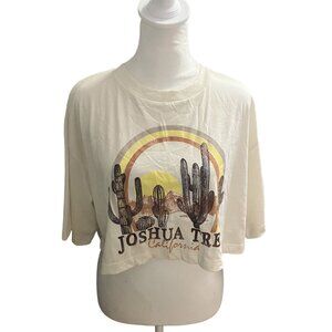 Abound Joshua Tree California Graphic Crop Top XL Soft Cotton Blend Casual Deser